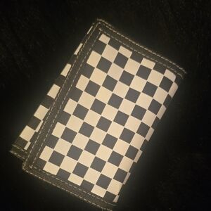 Checkered Black and White Wallet